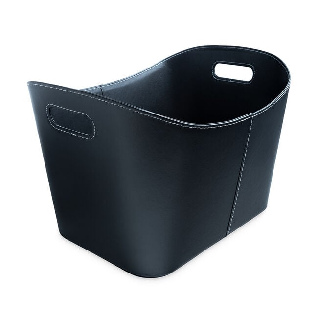 Silverflame 22" Leather Log Basket 